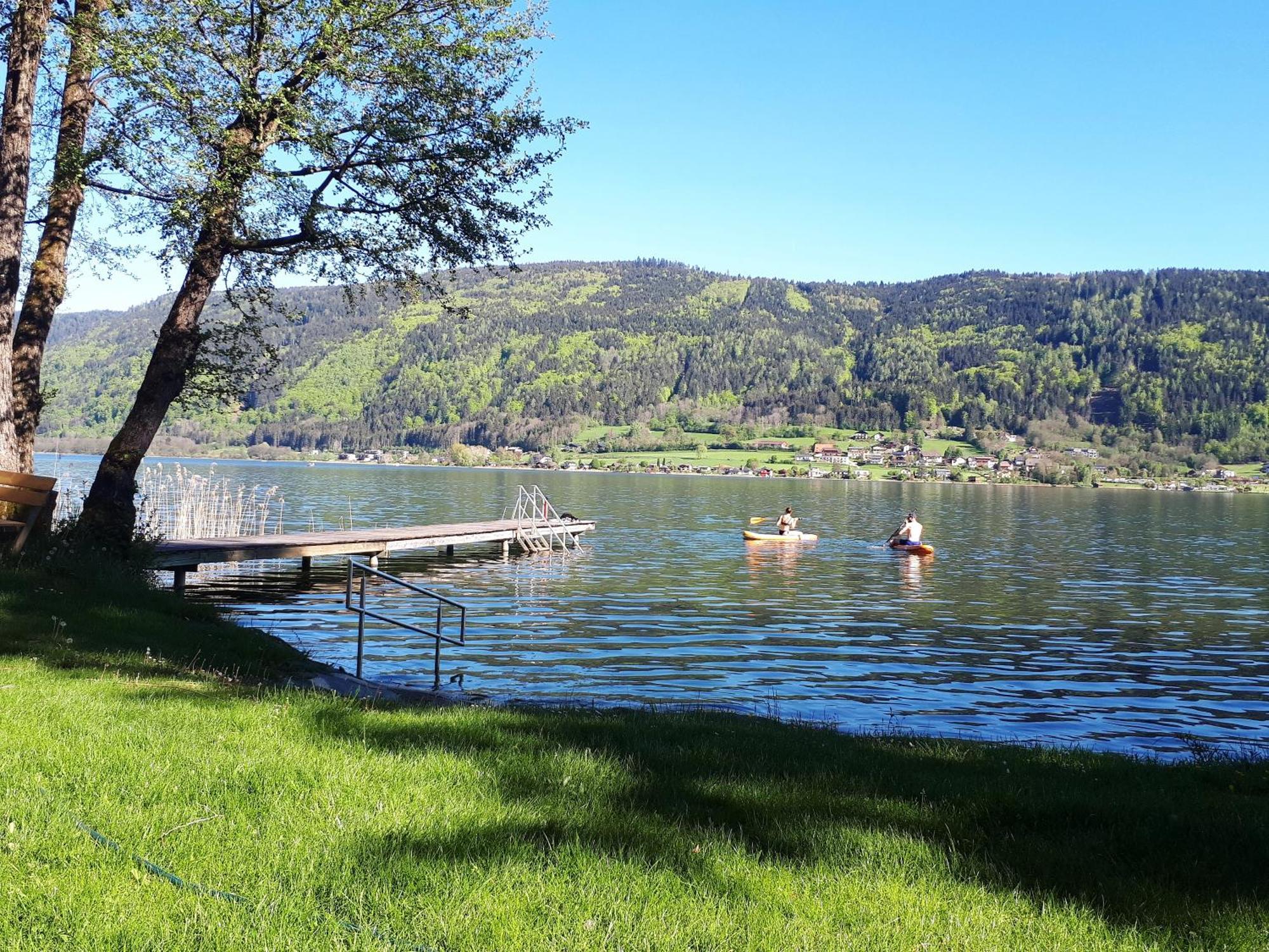 Maren Seeblick Appartement Haus Haensel&Gretel Direkt Am Ossiacher See Mit Hallenbad Stiegl エクステリア 写真