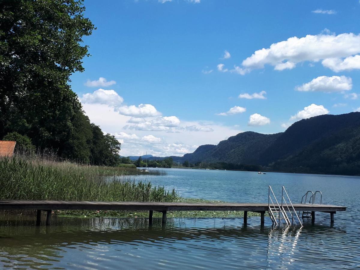 Maren Seeblick Appartement Haus Haensel&Gretel Direkt Am Ossiacher See Mit Hallenbad Stiegl エクステリア 写真